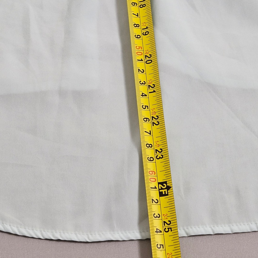 Vintage Liquid Silk Mint Button Up Blouse Minimalist Soft Clean Workwear Size 10 - Picture 7 of 9